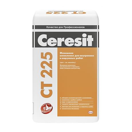 Шпаклевка фасадная финишная Ceresit СТ 225, белая, 25 кг
