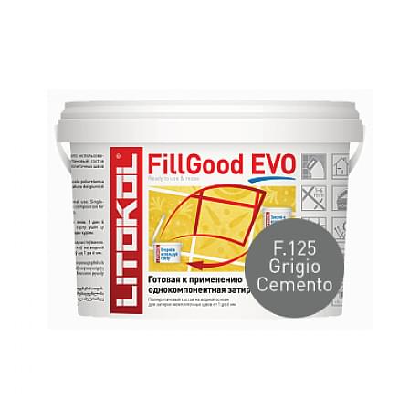 FillGood EVO F.125 grigio cemento F.125 Затирка для узких швов плитки LITOKOL 2кг